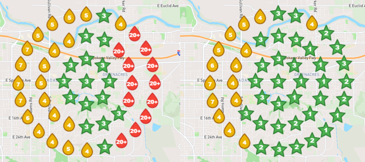 Spokane Valley Brewery local SEO results - before and after