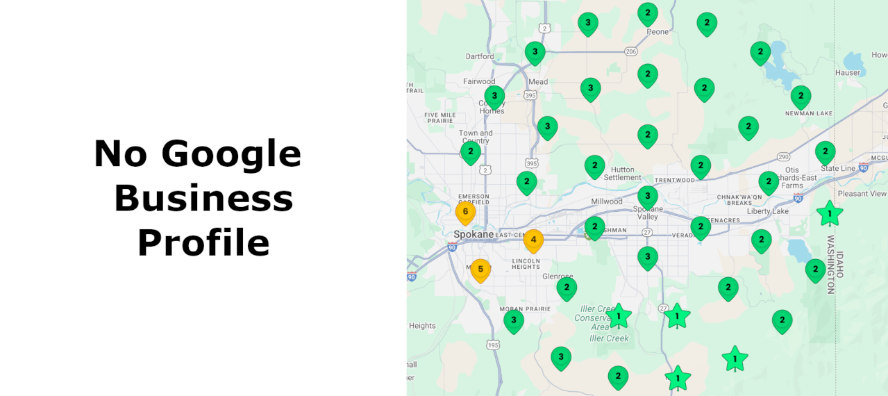 Spokane Marketing Company local SEO results - before and after